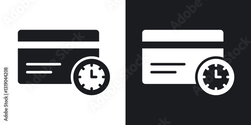 Credit history icons in solid black and white collection