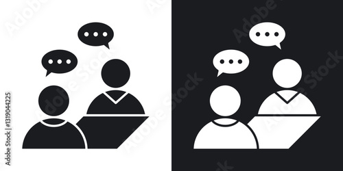 Counselling icons in solid black and white collection