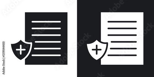Contract Coverage icons in solid black and white collection