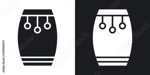 Conga icons in solid black and white collection