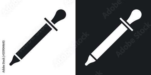 Color picker icons in solid black and white collection