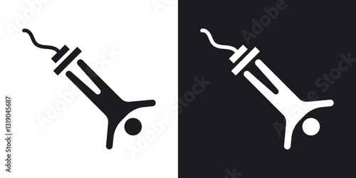 Bungee jumping icons in solid black and white collection