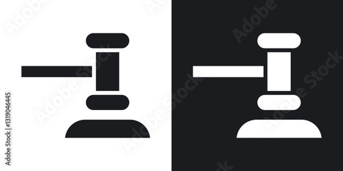 Auction icons in solid black and white collection