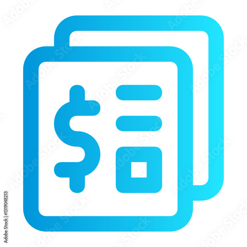 icon bank book with style gradient