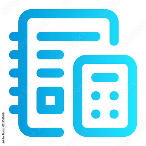 icon bookkeeping with style gradient