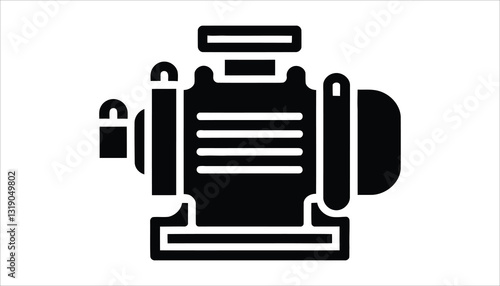 Canvas Print Electric Motor Icon