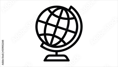 Global Education Icon. World Globe Symbol | Geography Learning Concept.