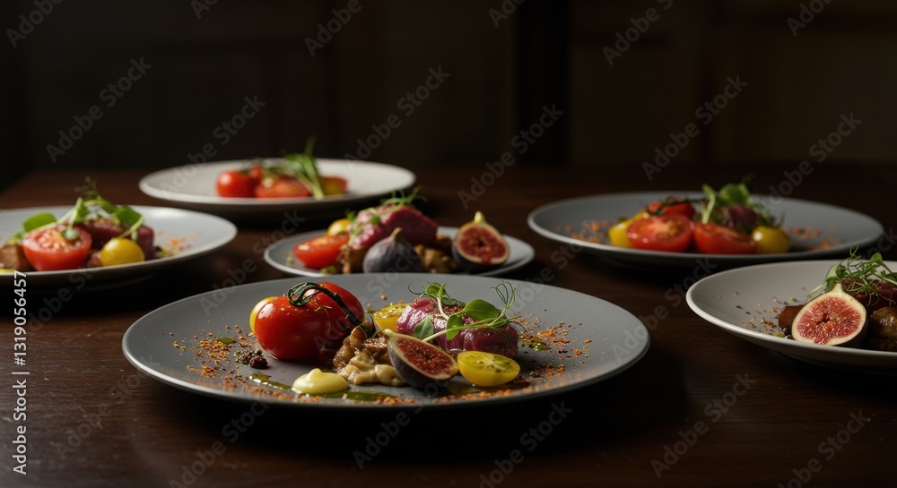 Handpicked Ingredients on Dark Wooden Table Handpicked Ingredients on Dark Wooden Table