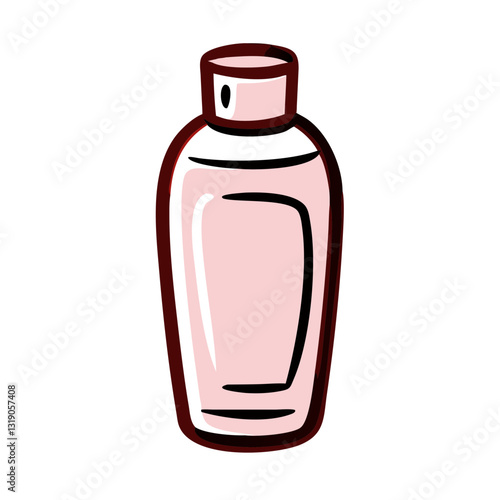 Shampoo bottle icon showcasing beauty, personal care concept