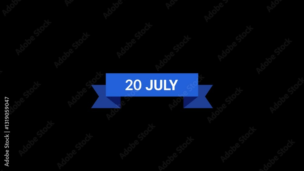 20 July Ribbon Animation 20 July Ribbon Animation