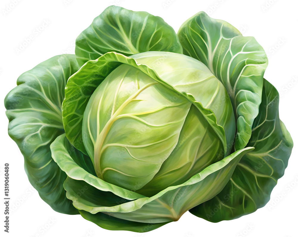 Fototapeta premium head of cabbage generative ai