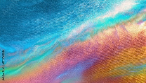 Prismatic dream: fluid blend of rainbow hues and cosmic waves