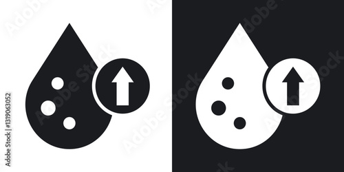 High cholesterol icons in solid black and white collection