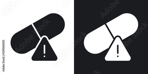 Overdose icons in solid black and white collection