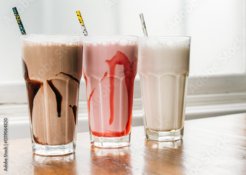 Milk shakes ready to drink.