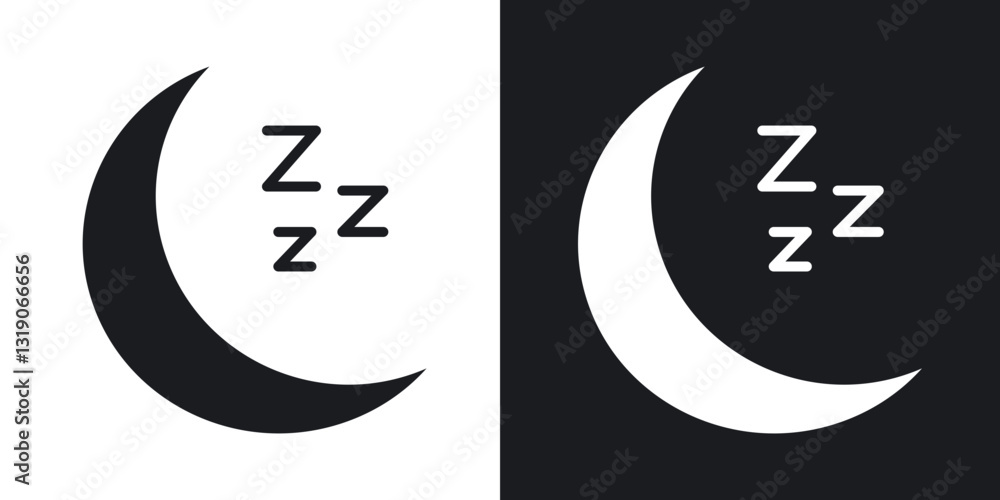 Zzz icons in solid black and white collection Zzz icons in solid black and white collection