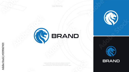 Supreme King Lion Animal Logo