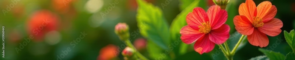 Close-up of citronella pelargonium flowers and leaves, flora, bright, texture Close-up of citronella pelargonium flowers and leaves, flora, bright, texture