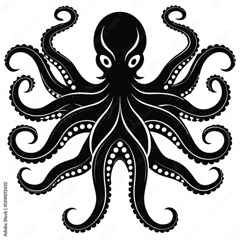 Silhouette de poulpe vector Silhouette de poulpe vector