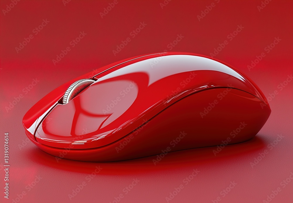 red computer mouse red computer mouse