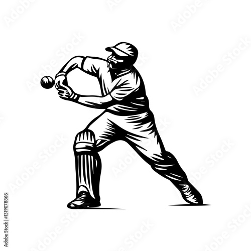 Cricket Fielding Poses Silhouette: High-Quality Vector Graphics for Designers
