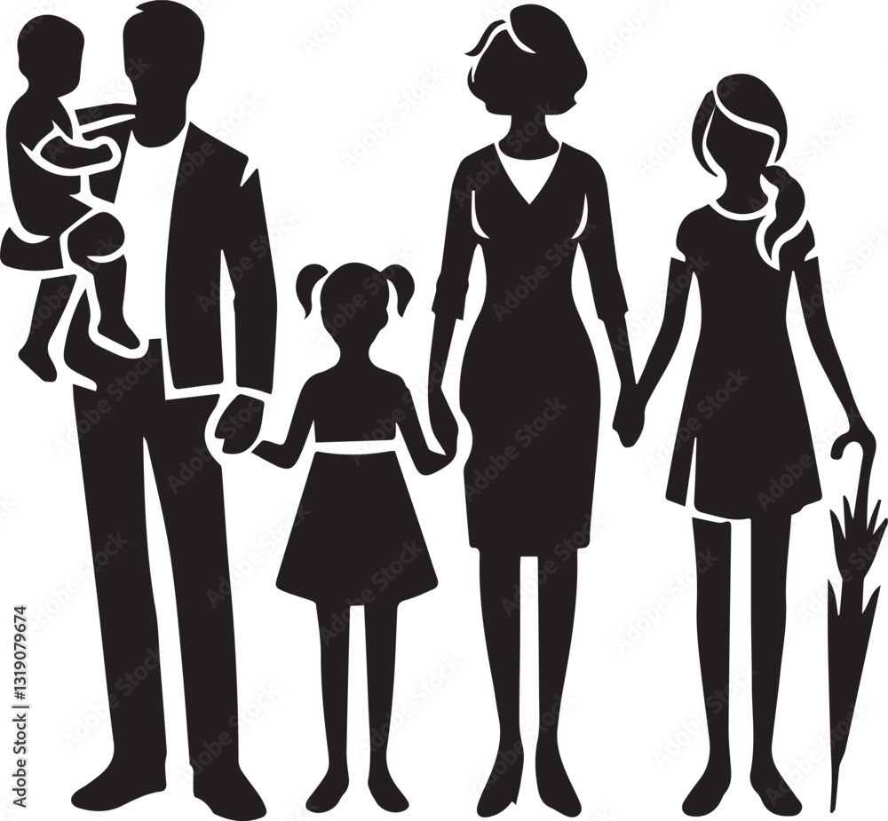 family silhouette vector, family vector illustration, family logo vector, family vector icon, family silhouette vector isolated on white background family silhouette vector, family vector illustration, family logo vector, family vector icon, family silhouette vector isolated on white background