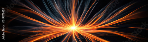 Vibrant abstract light patterns radiating in a dynamic display of energy and color.