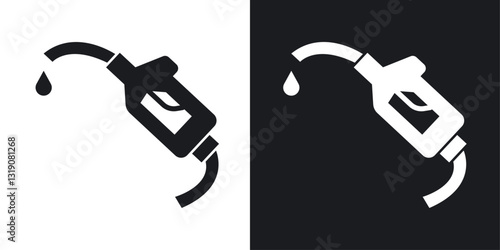 Fuel vector icon set in solid style.