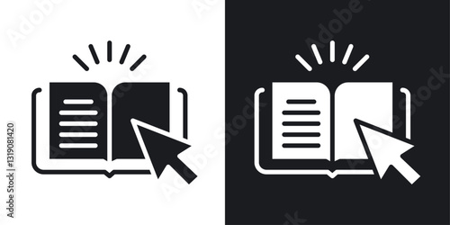 Guide vector icon set in solid style.