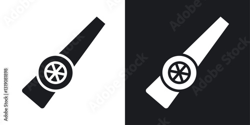 Kazoo vector icon set in solid style.