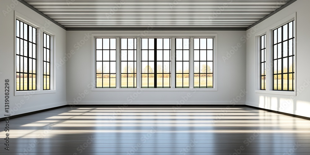 empty room with windows empty room with windows