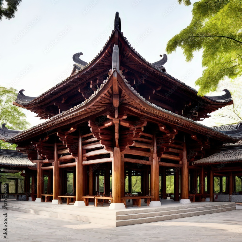 an AI Image Generator, Traditional East Asian Temple Architecture an AI Image Generator, Traditional East Asian Temple Architecture