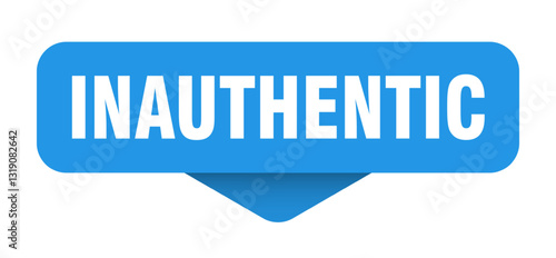 inauthentic sticker. inauthentic sign on transparent background