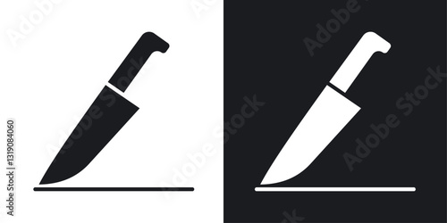 Scalpel path vector icon set in solid style.