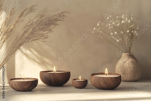 Wallpaper Mural Wooden Candles: A Touch of Nature in Your Home Torontodigital.ca