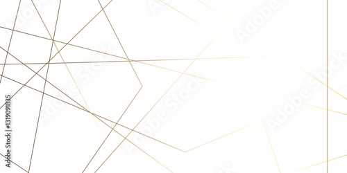Abstract background with liens and triangles shape on white background. White and golden geometric overlapping rectangle pattern Geometric background soft shadows as patten ..White polygon textured .