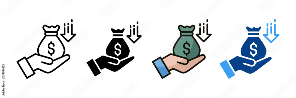 Profit Icon Set Multiple Style Collection Profit Icon Set Multiple Style Collection