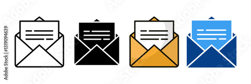 Email  Icon Set Multiple Style Collection