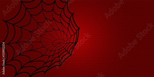 Spider web. Cobweb on Red background vector illustration eps 10.