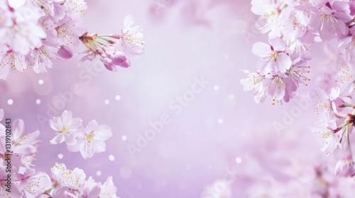 Delicate cherry blossoms in soft focus, springtime aesthetic, perfect for backgrounds