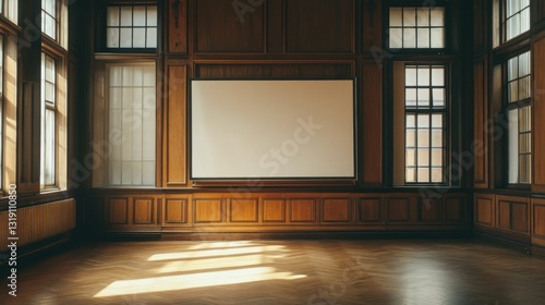 Wallpaper Mural blank blackboard empty blackboard school. Empty Room with Wooden Paneling and Large Blank Screen Torontodigital.ca