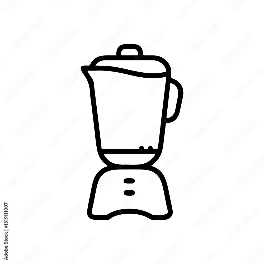 Simple Line Drawing of a Blender - Minimalist Kitchen Appliance Icon Simple Line Drawing of a Blender - Minimalist Kitchen Appliance Icon