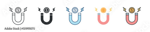 Acquisition Icon Set Multiple Style Collection
