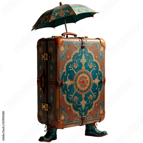 Simple Suitcase Black and White Travel Icon [ ]