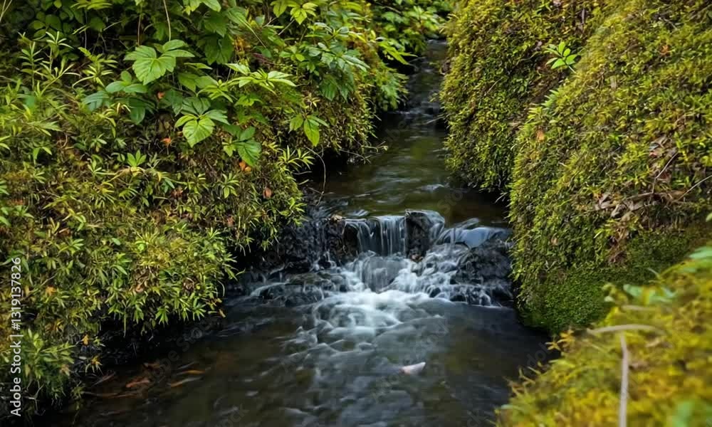 small waterfall in the forest small waterfall in the forest