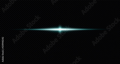 Laser lines of light. Horizontal neon light. Blue neon horizontal speed lines. Glowing stripes. Laser beams. light lines of movement and speed in neon colour. beautiful flashes of light and sparks.