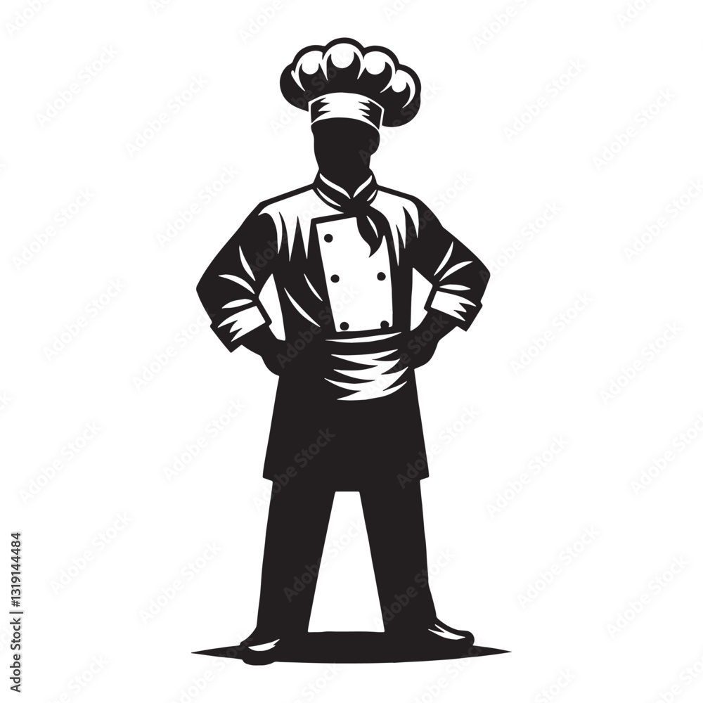 Bold Chef silhouette, unafraid to experiment with flavors - Chef illustration - Minimalist Chef vector - Profession silhouette
Bold Chef silhouette, unafraid to experiment with flavors - Chef illustration - Minimalist Chef vector - Profession silhouette