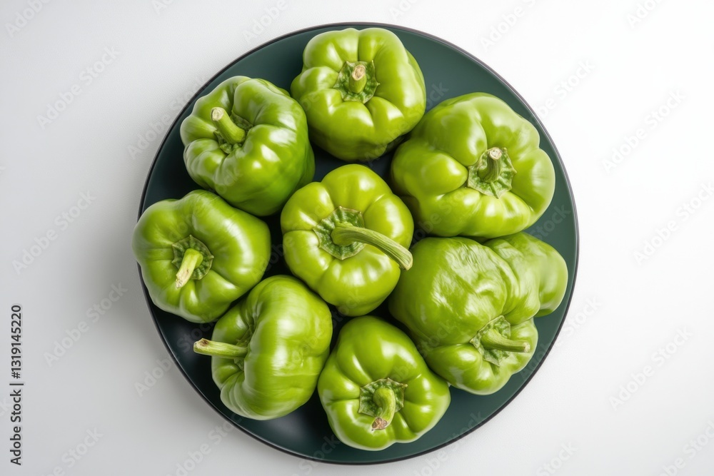 Stuffed bell peppers on a plate, isolated, vibrant colors, healthy meal concept Stuffed bell peppers on a plate, isolated, vibrant colors, healthy meal concept