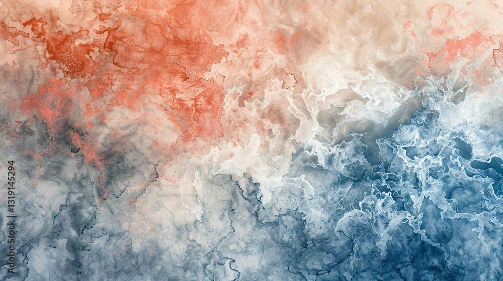 Obraz premium Vibrant Red and Blue Marble Texture Background