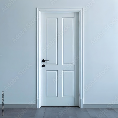 Wallpaper Mural white door isolated on white background Torontodigital.ca